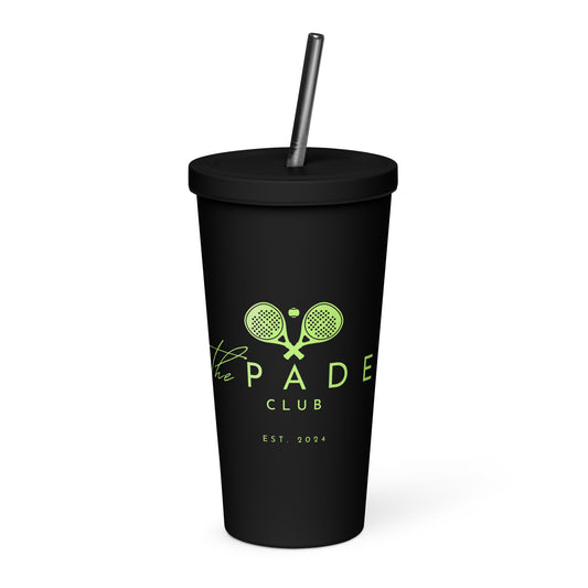 Insulated tumbler with a straw