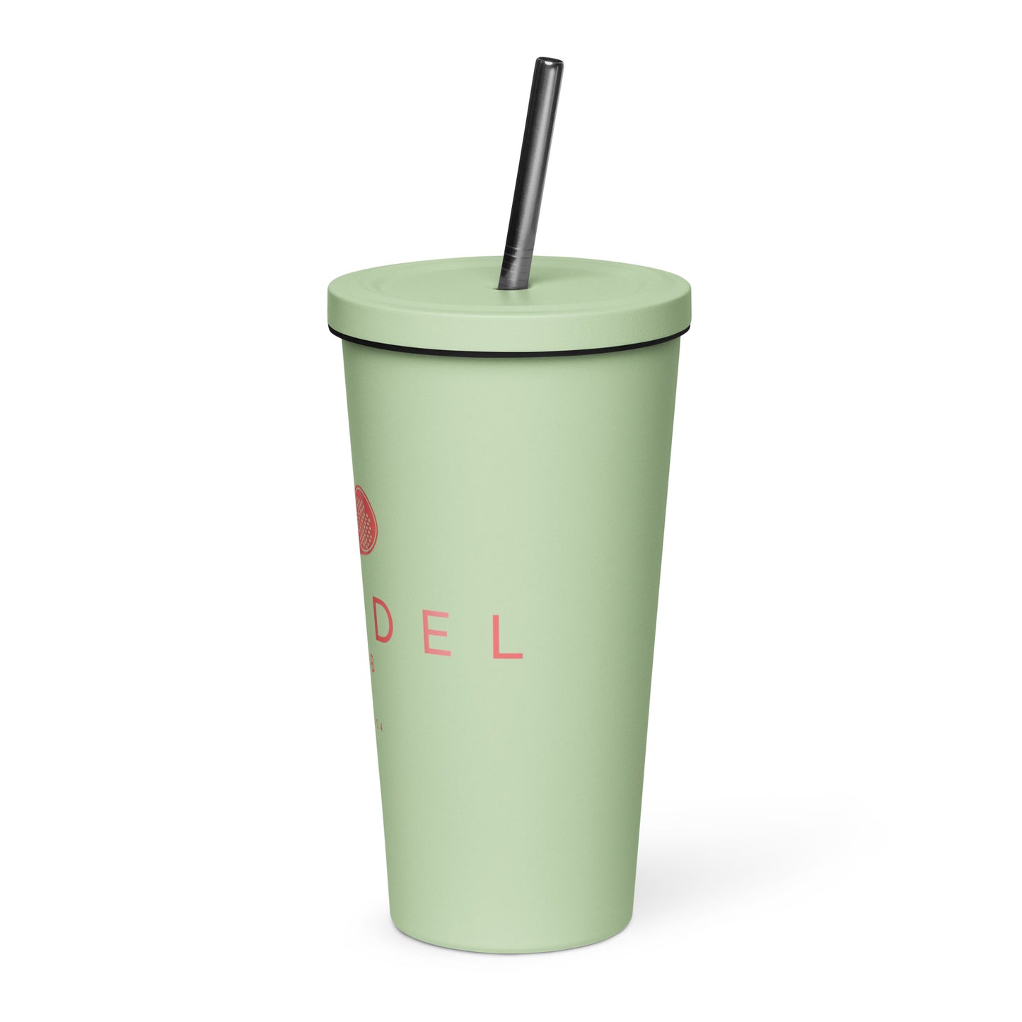 Insulated tumbler with a straw