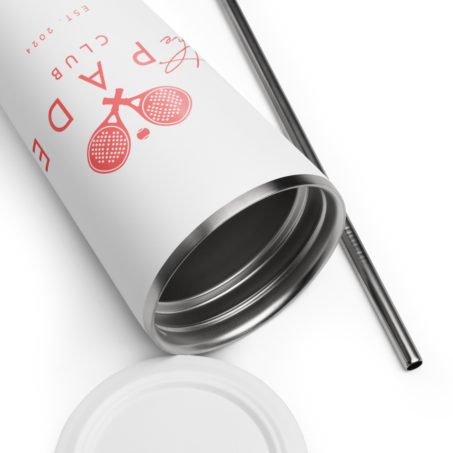 Insulated tumbler with a straw